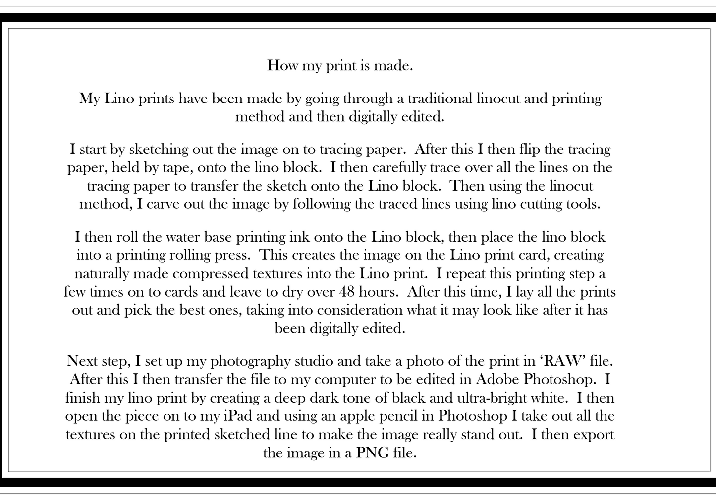 BBQ Tools Lino Print | Black Ink | A3, A4, 10X8, A5, 5X7 and 6X4